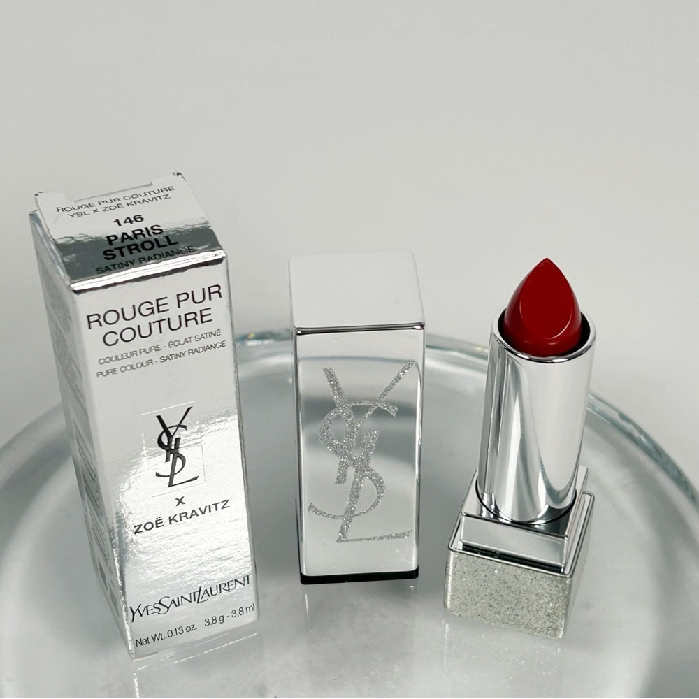 Yves Saint Laurent ×Zoe Kravitz Rouge Pur Couture Lipstick #146 Paris Stroll NEW - Picture 7 of 7